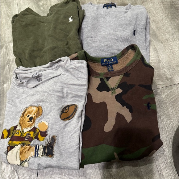 4 piece bundle set polo Ralph Lauren. 3 tops size 10/12 and swim trunks small. - Picture 1 of 10
